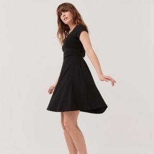 Pact Black Fit & Flare Crossback Mini Dress XL